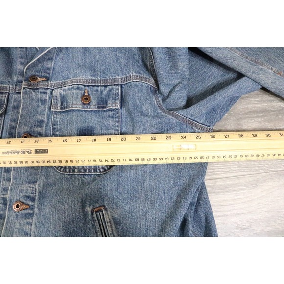 Vintage Carhartt Trucker Jacket Blue Jean Denim Work Coat Men's 2XL Model J186 - Picture 6 of 8